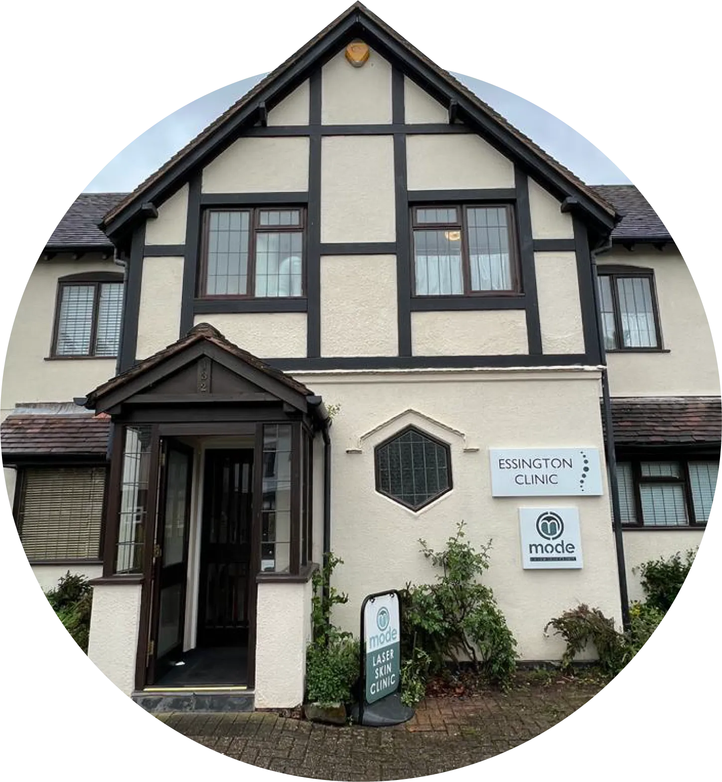 Mode Laser Skin Clinic exterior at Essington Clinic, Lichfield
