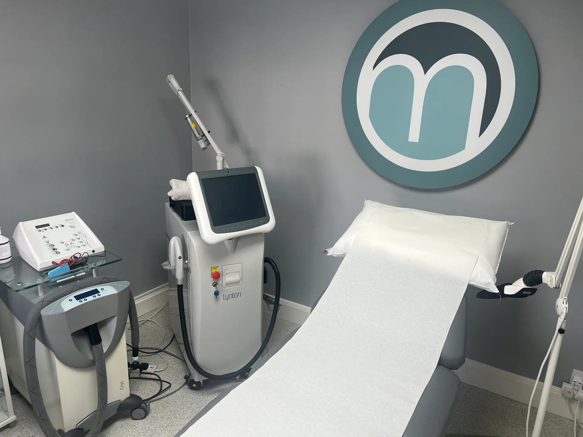 Mode Laser Skin Clinic treatment room with Lynton laser equipment